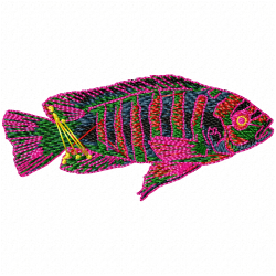 Fishes Embroidery Design 12 Fishes Embroidery Design 12